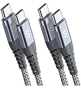 USB C to USB C Cable 60W [2-Pack 6.6ft], AviBrex USB Type C Fast Charger Cord for Samsung Galaxy ...