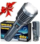 Super Bright LED Flashlight 1800000 High Lumens, Rechargeable Handheld Flashlights Powered by Bat...