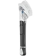 RIMAY Soap Dispensing Dish Brush, Dish Scrubber with Soap Dispenser, Dish Soap Brush, Dish Wand w...