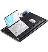 CENNBIE Leather Lap Desk with Memory Foam Cushion 24x16 Inches- Adjustable Portable Laptop Tray F...