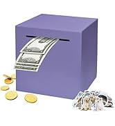 Totola Stainless Steel Piggy Bank for Adults, Indestructible Savings Box for Cash, Must-Break-to-...