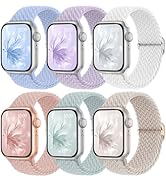 6 Pack Braided Stretchy Bands Compatible with Apple Watch Band 38mm 40mm 41mm 42mm 44mm 45mm 46mm...
