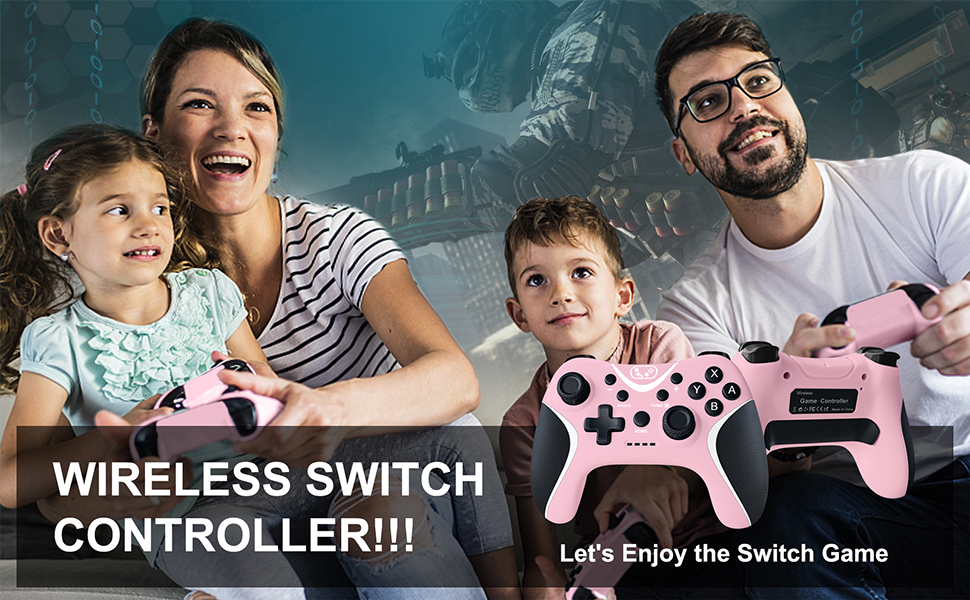 nintendo switch controller wireless pink