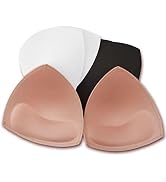 WMugthome 3 Pair Sewn Bra Pads Inserts for Women's Sports Yoga Bra to Hide Nipples or Bra Inserts...