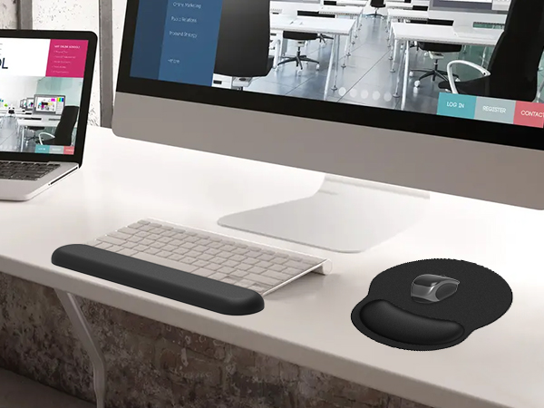 Keyboard wrist rest and mouse pad