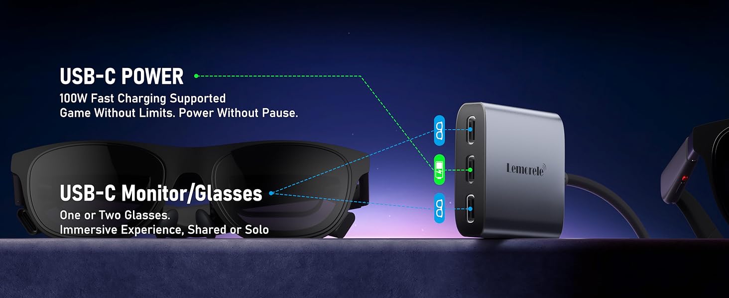 Text includes 'S15-C Power'. Marketing display showing technological product with purple lighting effects and gradient backgrounds.