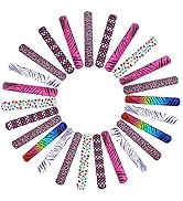 Novelty Place Animal/Heart Print Slap Bracelets Party Wrist Strap for Adult Teens Kids - 9" Assor...