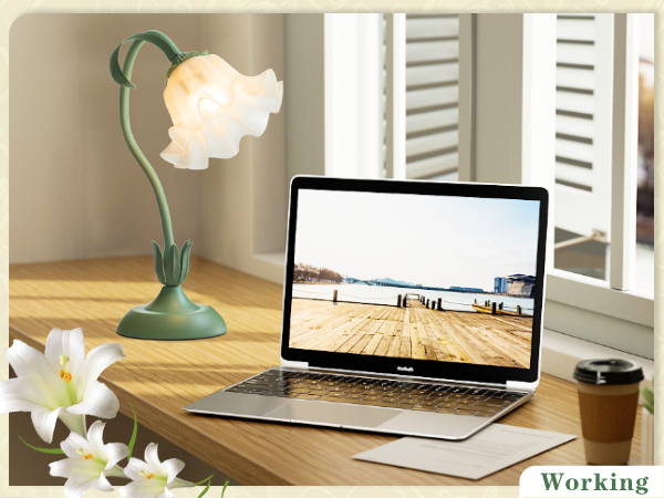 vintage flower desk lamp for bedroom
