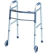 Lumex ColorSelect Walker, Lightweight &amp; Folding 2-Wheel Walker for Adults &amp; Seniors