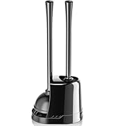 LOVLOY Toilet Plunger and Brush, Bowl Brush and Heavy Duty Toilet Plunger Set with Ventilated Hol...