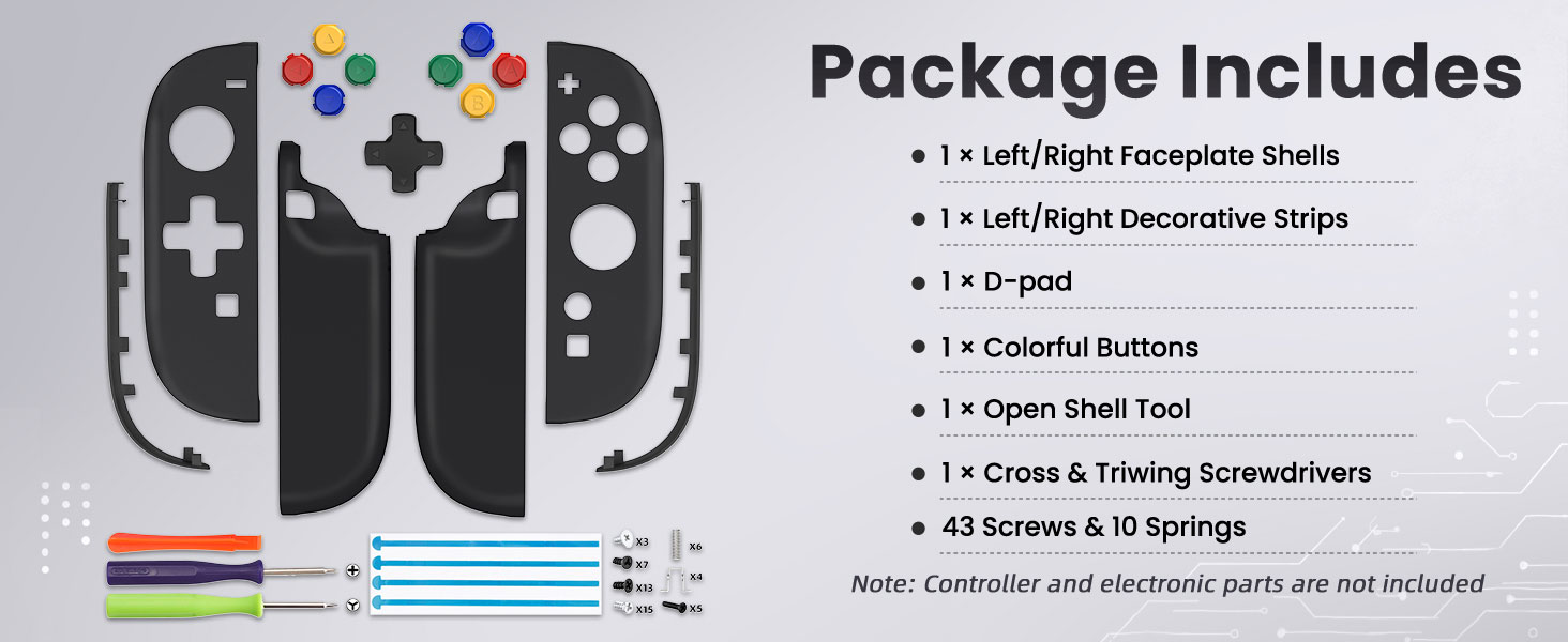 Shell (D-Pad Version) with Buttons for Joycon 2