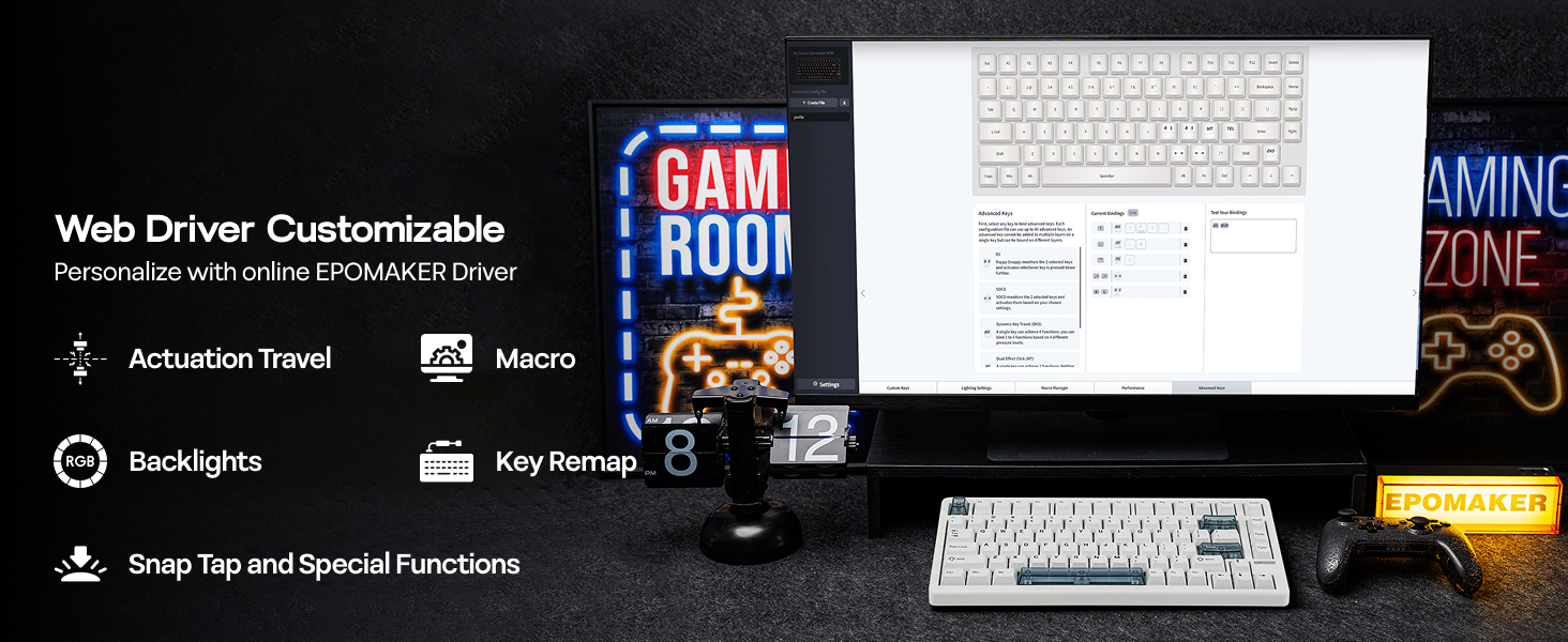 Text reads 'SpotLight' with several interface screenshots showing navigation menus and web browser elements in dark mode with blue accents.