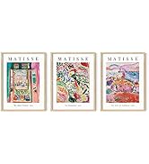 Haus and Hues Matisse Wall Art Framed - Set of 3 Artist Prints 3 Piece Wall Art Framed, Henri Mat...