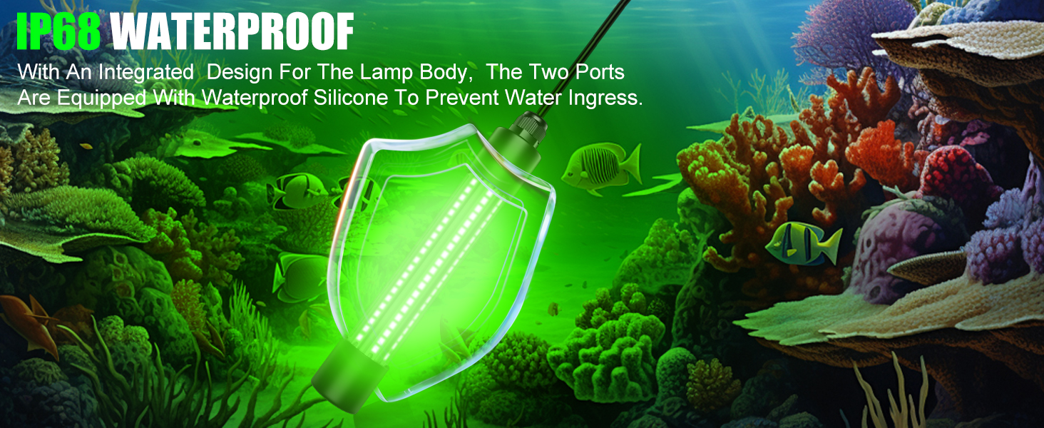 underwater green fishing light