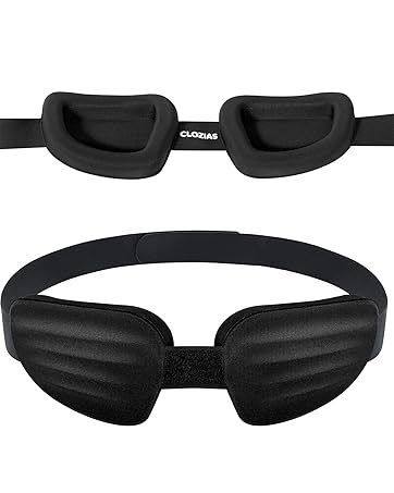 CLOZIA Sleep Mask for Men Women, Adjustable Sleeping Eye Mask