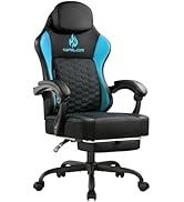 WAILOR Gaming Chair with Pocket Spring Cushion, Video Game Computer Chair with Footrest for Adult...
