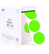 PARLAIM 1 Inch Round Permanent Adhesive Color-Code Dot Stickers,1000 per Roll dots Label Dispense...