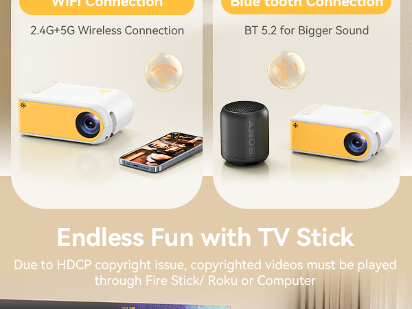 KHQ wifi Projector wirless