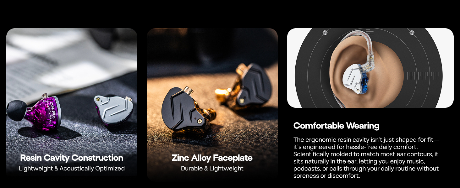 Linsoul KZ ZSN Pro Dual Driver 1BA+1DD Hybrid Metal Earphones HiFi in-Ear Monitor