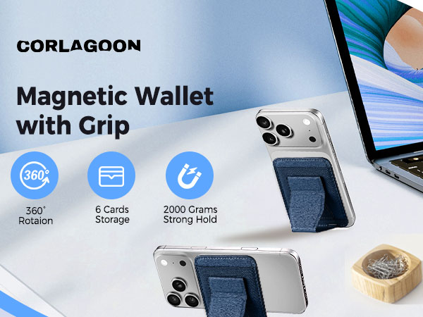 Magnetic Wallet with Grip