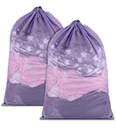 2 Pack Mesh Laundry Bags, 23 x 34 Inches Heavy Duty Mesh Laundry Bag, Large Laundry Drawstring Ba...