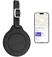 Luggage Tag, Works with Apple Find My, Faux Leather Luggage Tags for Suitcases, Privacy Protectio...
