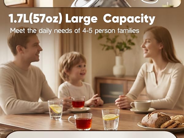 1.7 L Large Capacity