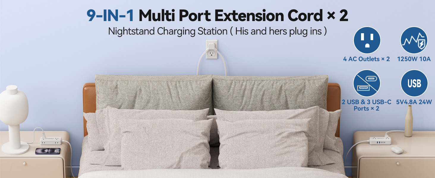 dual extension cord