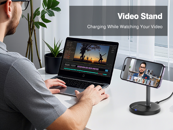 Wireless Charger Charging While Watching Your Video