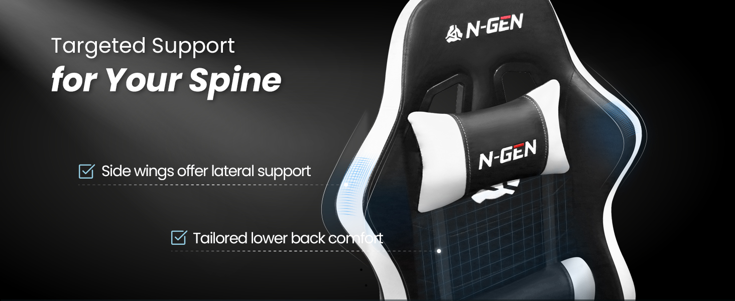 Comfortable gaming chair for gamers, ergonomic linkage armrests, high back comfortable office chair