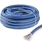 TOPSTRONGGEAR 20 Feet 9-Conductor Speaker Cable, 18AWG 100% OFC, 4-Channel Speaker Wire and Remot...