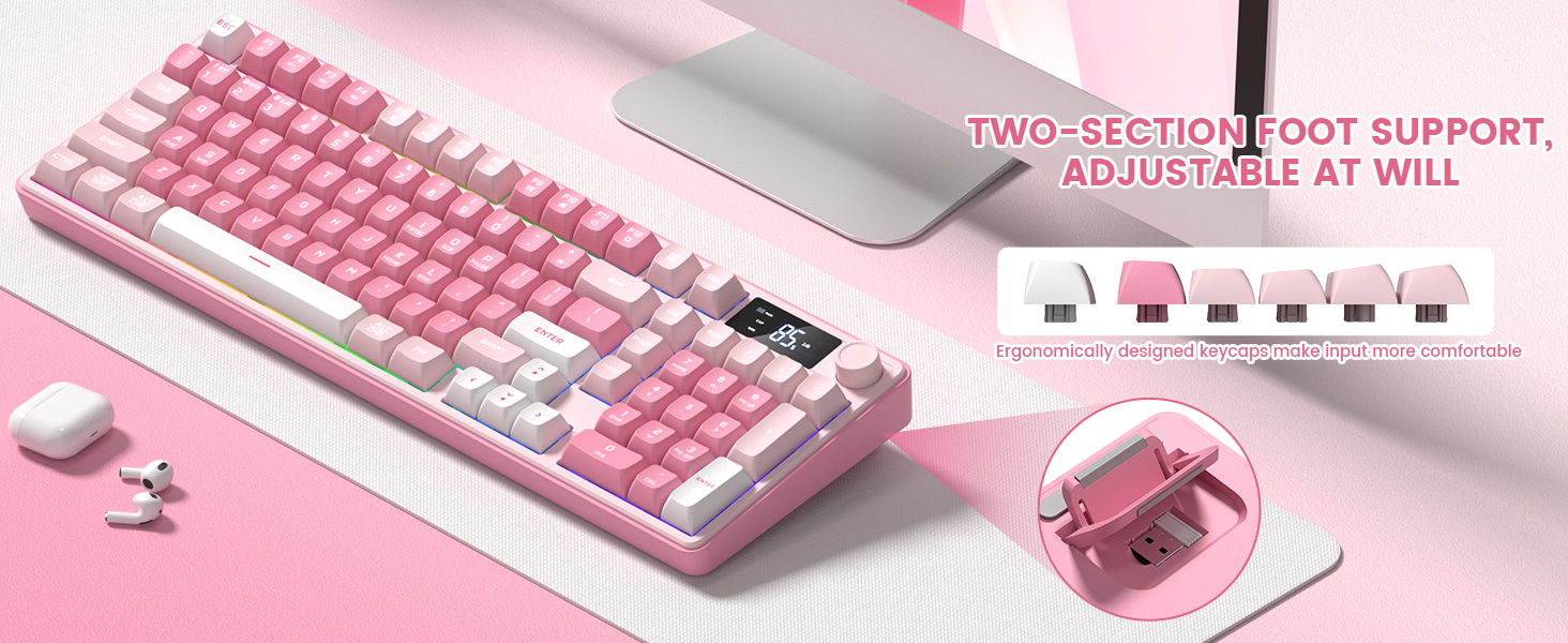 TWO-SECTION FOOT SUPPORT, ADJUSTABLE AT WILL