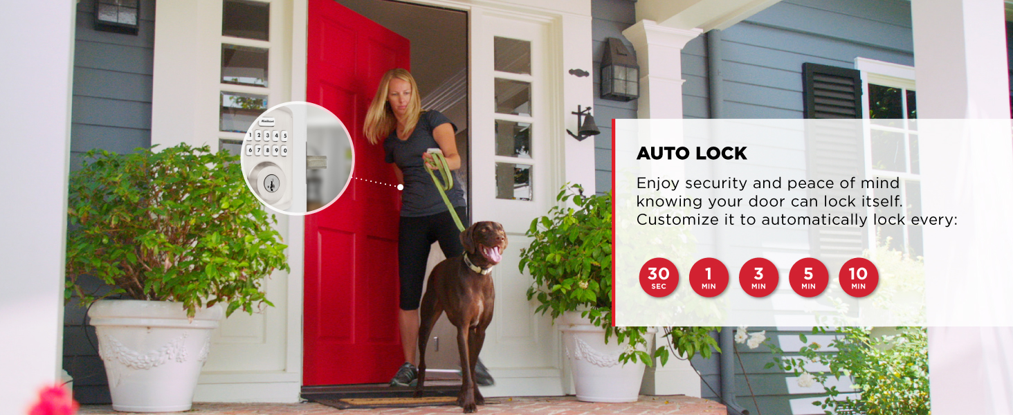 Kwikset powerbolt 250 auto lock 30 seconds 1 3 5 10 minutes customize security deadbolt shut lock
