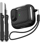 RFUNGUANGO for AirPods 3 Case Cover, Anti-Fall Lock Design, Powerful Drop Protection, Carbon Fibe...