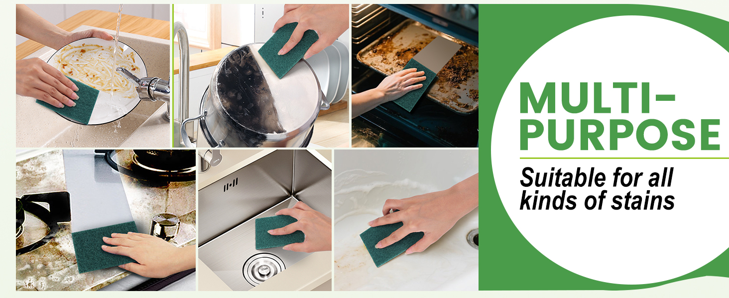 MULTI- PURPOSE SCOURING PADS . Suitable for all kinds of stains