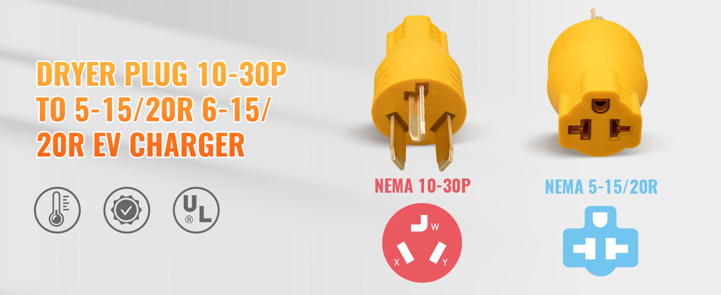 10-30p to 14-50r ev charger adapter