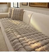 OHSIO Couch Cover for Pets Plush, Non Slip Cozy Sofa Cover Pet Friendly, Soft Thick Fuzzy Sofa Sl...