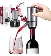Wine Gifts-Wine Aerator Pourer-Rocyis Electric Wine Dispenser, One Touch Smart Wine Decanter w/St...