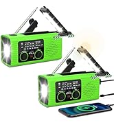 NITIGO Emergency Radio, Multifunction Solar Charger Hand Crank NOAA Weather AM/FM Radio 4000mAh w...