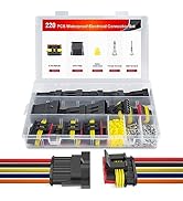 Nilight 10 Kits 5 Pin Electrical Connector ?Male Female Terminal Wire Connector 5 Position Waterp...