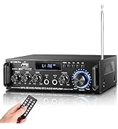 298Pro Stereo Audio Amplifier, Max 400W Home 2 Channel Bluetooth 5.0 Wireless Power Amplifier, Hi...