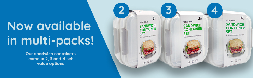 Multi-pack Sandwich Containers