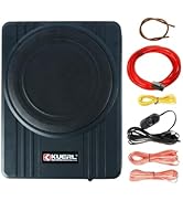 YaCCC 10 Inch 800W Car Under-Seat Sub Woofer Active Powered Amplifier Bass Enclosed,Under Seat Su...