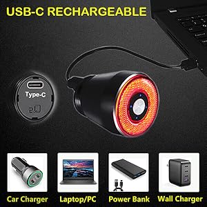 charging charge chargeable best fast indicator adapter charged helmet set bycicle mini tailight