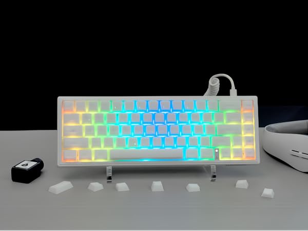 White Jade keycap 121keys Double Shot pbt keycaps Translucent keycaps Ceramic Creamy Custom Keycap