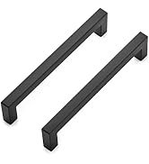 Ravinte 30 Pack 6-1/4 Inch Kitchen Square Cabinet Handles Matte Black Stainless Steel Drawer Pull...