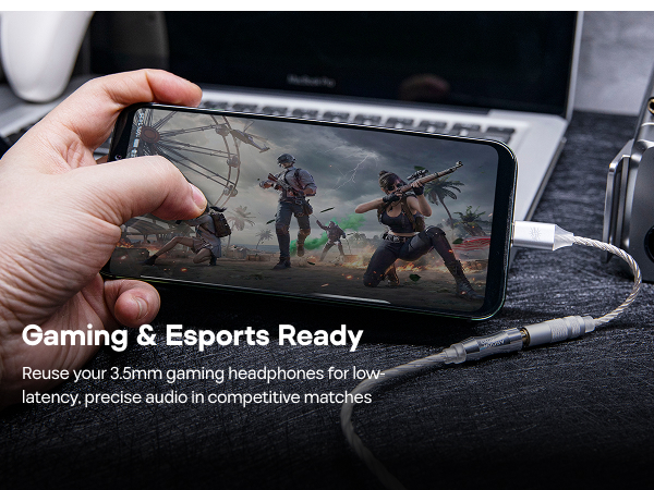 Linsoul Kiwi Ears AD1 Type-C to 3.5mm Female Headphone DAC Adapter Cable, USB C to Aux IEM Dongle