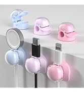 Eiito Cord Organizer [1s Lock] Spring Cable Management Clips -Desk Cord Holder, Adhesive Cute Cap...