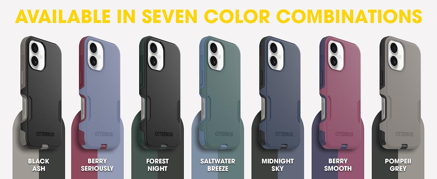 available in seven stylish colors