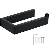 Sayayo Matte Black Toilet Paper Holder Wall Mount, Toilet Tissue Holder for Bathroom Tp Holder Sq...